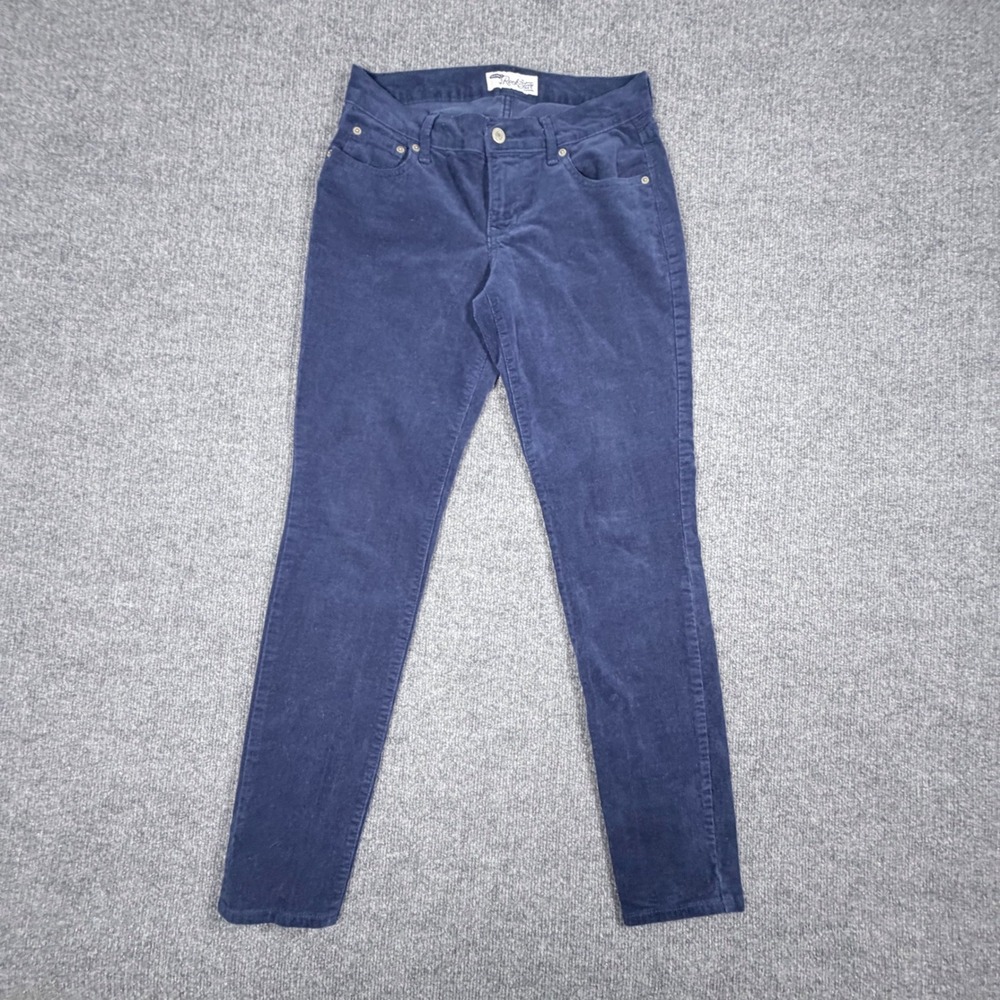Old Navy Rockstar Corduroy Pants Navy Blue Skinny Mid Rise Women Size 6 Regular